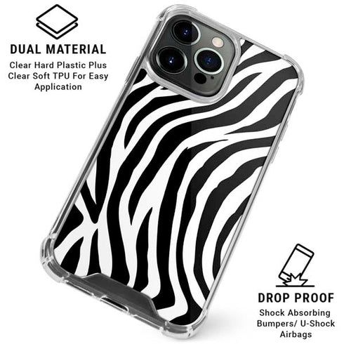 Zebra Print iPhone 16 Pro Clear Case